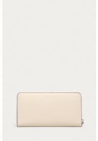 Calvin Klein - Portfel. Kolor: beżowy. Materiał: materiał. Wzór: gładki #3