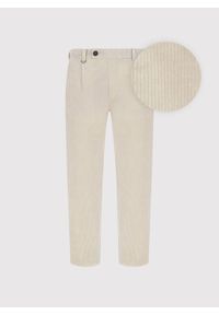 Pako Lorente - PAKO LORENTE - Beżowe spodnie z zakładkami. Kolor: beżowy. Materiał: sztruks, bawełna, elastan. Sezon: zima, jesień #6