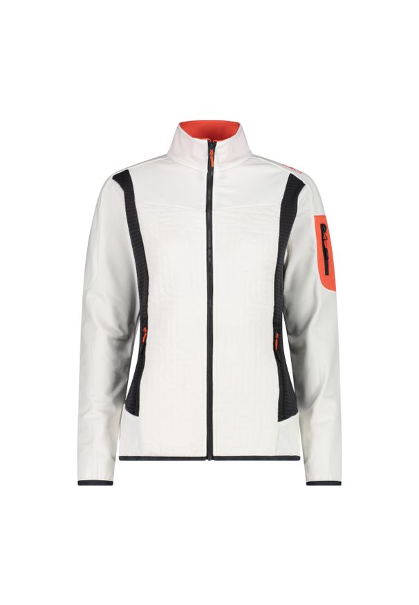 Bluza damska turystyczna CMP 34E6846. Kolor: biały. Materiał: polar. Sport: turystyka piesza