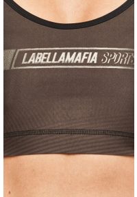 LABELLAMAFIA - LaBellaMafia - Biustonosz sportowy i legginsy. Kolor: szary. Materiał: dzianina #4