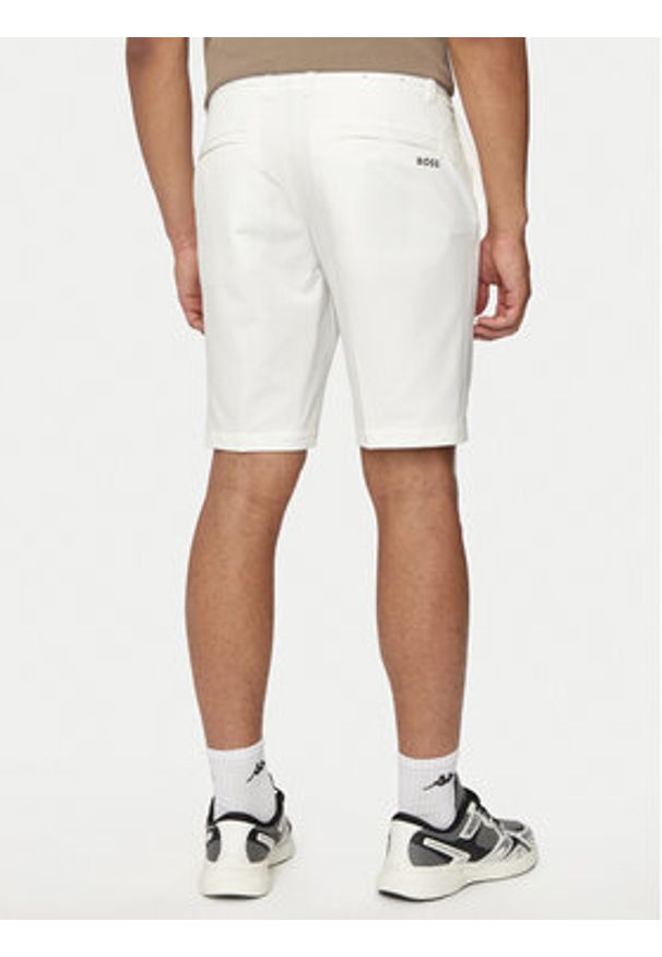 BOSS - Boss Szorty materiałowe S_Commuter 50504392 Biały Slim Fit. Kolor: biały. Materiał: syntetyk