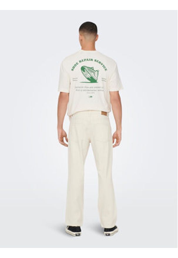 Only & Sons Jeansy 22025917 Biały Loose Fit. Kolor: biały