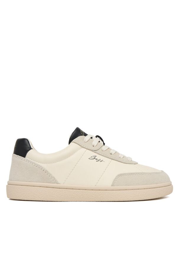 BOSS Sneakersy Everlynn 50563385 Écru. Kolor: kremowy. Materiał: skóra