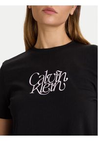 Calvin Klein Jeans T-Shirt LV047D210G Czarny Slim Fit. Kolor: czarny. Materiał: bawełna #4