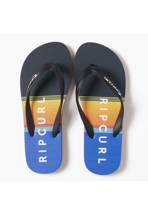 Japonki plażowe męskie Rip Curl Breaker Open Toe 1163. Okazja: na plażę. Nosek buta: otwarty. Kolor: żółty, pomarańczowy, wielokolorowy, czarny