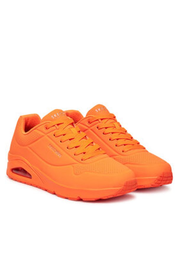 skechers - Skechers Sneakersy Stand On Air 52458/ORG Pomarańczowy. Kolor: pomarańczowy. Materiał: skóra