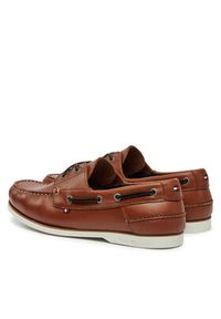 TOMMY HILFIGER - Tommy Hilfiger Półbuty Th Boat Shoe Core Lth FM0FM05569 Brązowy. Kolor: brązowy. Materiał: skóra