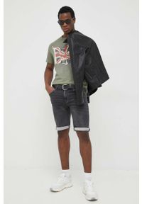 Pepe Jeans szorty jeansowe Jack męskie kolor szary. Kolor: szary. Materiał: denim #2