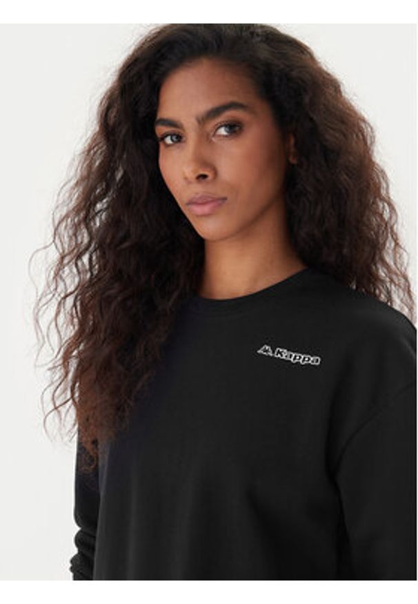 Kappa Bluza Logo Fekka 371M5EW Czarny Regular Fit. Kolor: czarny. Materiał: bawełna