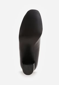 Born2be - Czarne Lakierowane Czółenka na Obcasie ze Skórzaną Wkładką Naorisa. Kolor: czarny. Materiał: skóra, lakier. Obcas: na obcasie. Styl: klasyczny. Wysokość obcasa: średni #7