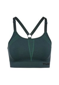 Braletka damska Hummel hmlMT. Kolor: zielony. Sport: joga i pilates, piłka nożna #1