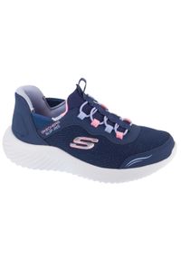 skechers - Buty sportowe Sneakersy dziewczęce, Slip-Ins: Bounder - Simple Cut. Kolor: niebieski. Model: Skechers Sport. Sport: turystyka piesza
