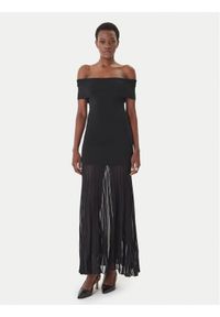 MICHAEL Michael Kors Sukienka dzianinowa MS683HGBFD Czarny Slim Fit. Kolor: czarny. Materiał: wiskoza #1