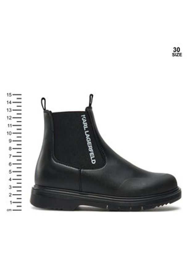Karl Lagerfeld Kids Sztyblety Z30365 M Czarny. Kolor: czarny. Materiał: skóra