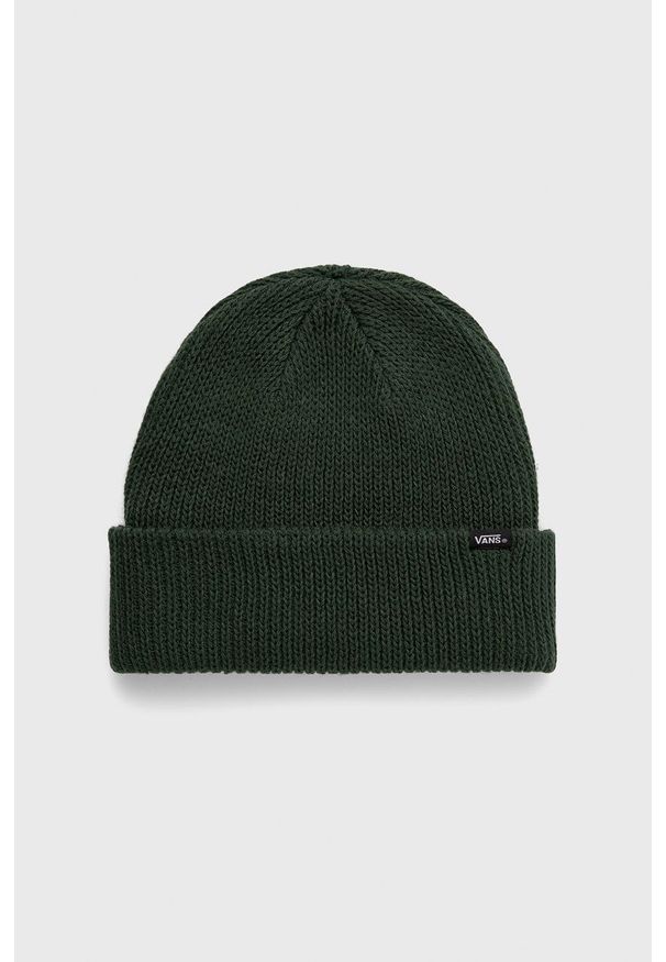Vans - Czapka. Kolor: zielony. Materiał: dzianina