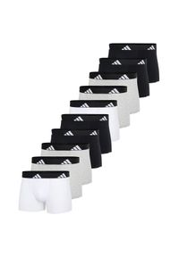 Adidas - Bokserki Active Flex Cotton 10 pak. Kolor: szary. Materiał: bawełna, elastan