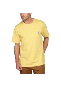 Koszulka sportowa męska T-shirt Carhartt Heavyweight Pocket K87. Kolor: żółty