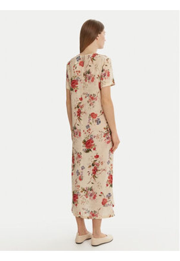 Weekend Max Mara Sukienka letnia Giudy 2515221212 Beżowy Regular Fit. Kolor: beżowy. Materiał: jedwab. Sezon: lato