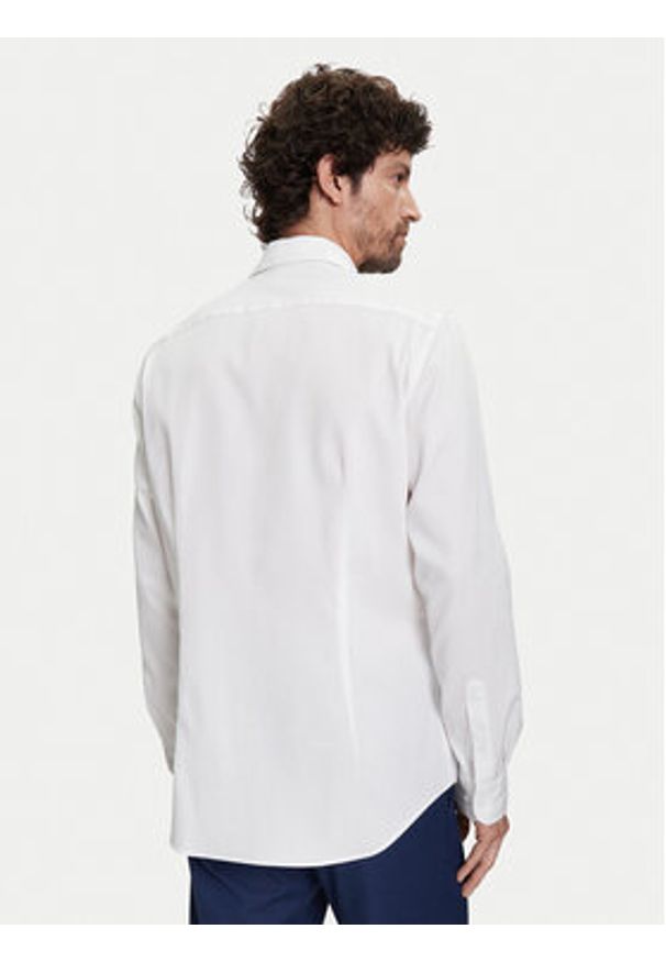 TOMMY HILFIGER - Tommy Hilfiger Koszula MW0MW39573 Biały Slim Fit. Kolor: biały. Materiał: bawełna