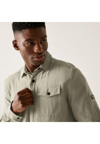 Regatta - Koszula męska Spennith Shacket. Kolor: żółty. Materiał: bawełna, polar. Sport: turystyka piesza #1