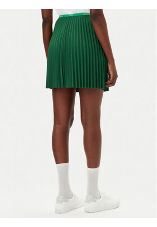 Lacoste Spódnica plisowana JF1403 Zielony Regular Fit. Kolor: zielony. Materiał: syntetyk