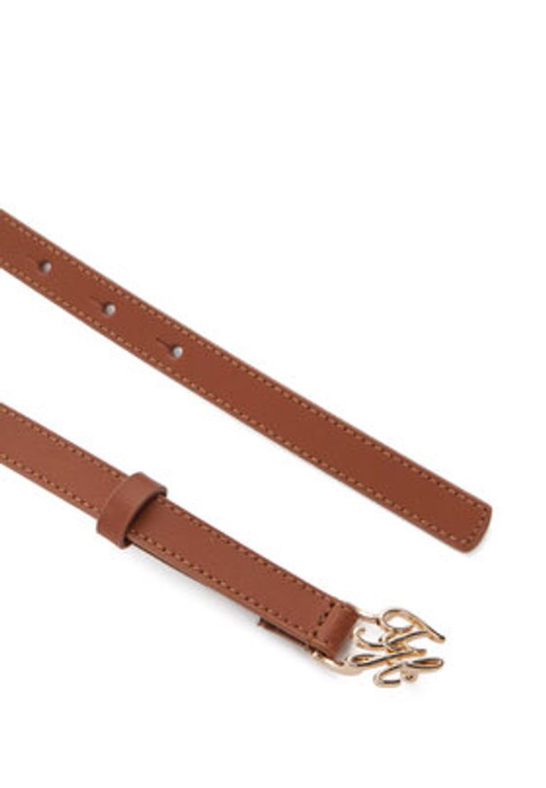 TOMMY HILFIGER - Tommy Hilfiger Pasek Th Script 1.5 AW0AW18609 Brązowy. Kolor: brązowy. Materiał: skóra