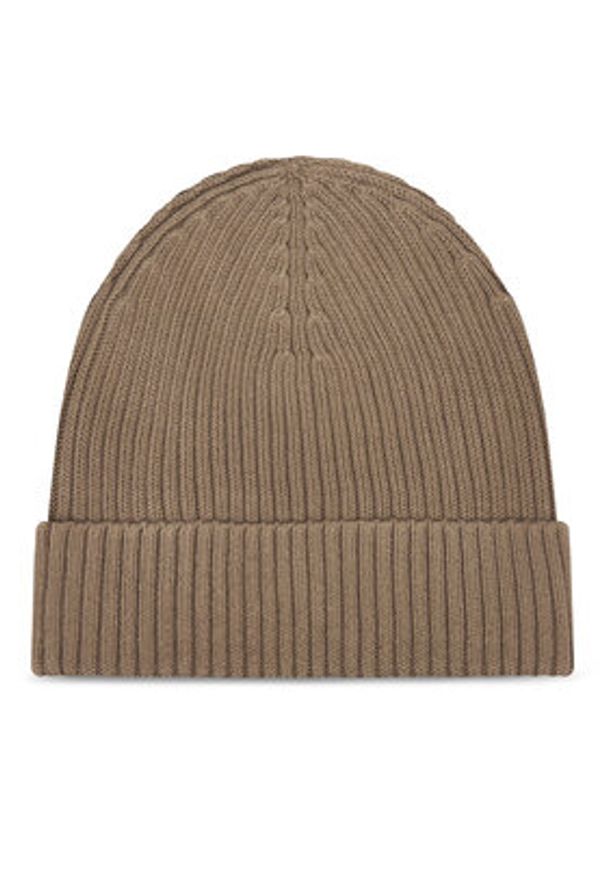 Calvin Klein Czapka Patch Chunky LV04D8053G Beżowy. Kolor: beżowy. Materiał: bawełna