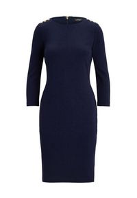 Lauren Ralph Lauren - LAUREN RALPH LAUREN Sukienka codzienna 200973403001 Granatowy Regular Fit. Okazja: na co dzień. Kolor: niebieski. Materiał: wiskoza. Typ sukienki: proste. Styl: casual #4