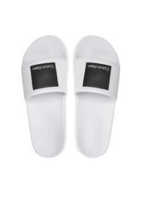 Calvin Klein Klapki Pool Slide Hf Logo HM0HM01466 Biały. Kolor: biały