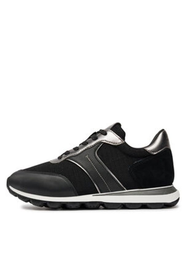 Geox Sneakersy D Spherica Vseries D45F4A 01485 C9999 Czarny. Kolor: czarny. Materiał: materiał