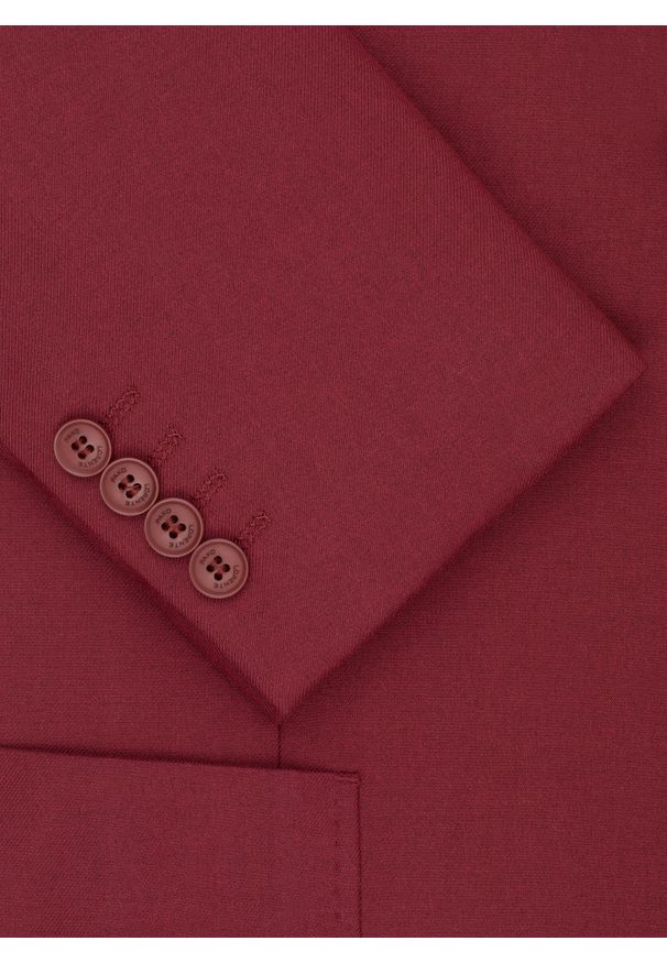 Pako Lorente - PAKO LORENTE – Czerwona gładka marynarka męska. Okazja: na co dzień. Kolor: czerwony. Materiał: wiskoza, elastan, poliester. Wzór: gładki. Styl: casual