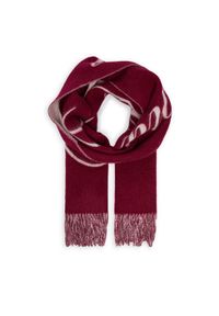 TOMMY HILFIGER - Tommy Hilfiger Szalik Script Logo AW0AW17786 Bordowy. Kolor: czerwony. Materiał: wełna #1