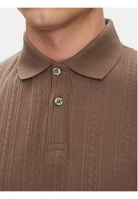 Selected Homme Polo 16094575 Beżowy Regular Fit. Typ kołnierza: polo. Kolor: beżowy. Materiał: bawełna #3