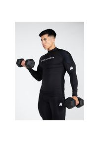 GORILLA WEAR - Koszulka fitness męska Gorilla Wear Lorenzo Performance z długim rękawem. Kolor: czarny. Długość rękawa: długi rękaw. Długość: długie. Sport: fitness