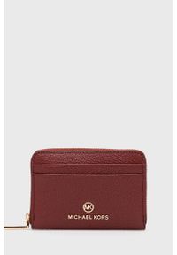 MICHAEL Michael Kors portfel skórzany 34S1GT9Z1L damski kolor bordowy. Kolor: czerwony. Materiał: skóra. Wzór: gładki #1