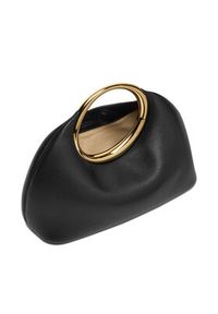 JACQUEMUS Torebka Mini ring handbag 241BA395 Czarny. Kolor: czarny. Materiał: skórzane