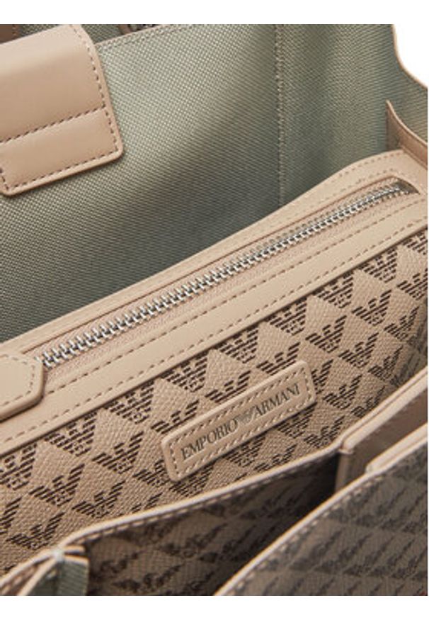 Emporio Armani Torebka Y3D159 YWS0E F1075 Beżowy. Kolor: beżowy. Materiał: skórzane