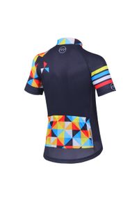 MADANI - Koszulka rowerowa męska madani. Kolor: czarny, pomarańczowy, wielokolorowy. Sport: kolarstwo