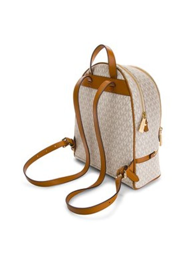 MICHAEL Michael Kors Plecak Rhea Zip 30S7GEZB1B Beżowy. Kolor: beżowy. Materiał: skóra