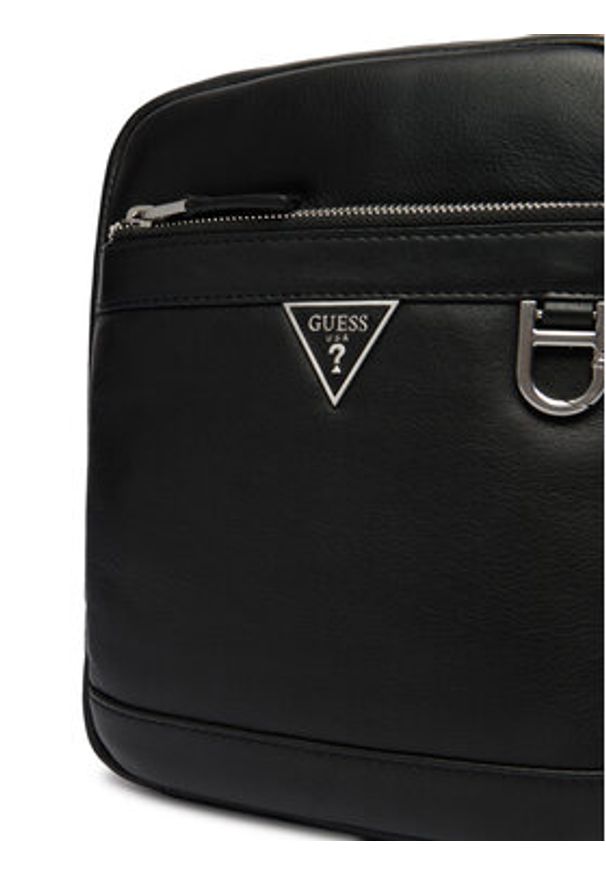 Guess Saszetka HMMOSE P6159 Czarny. Kolor: czarny. Materiał: skóra