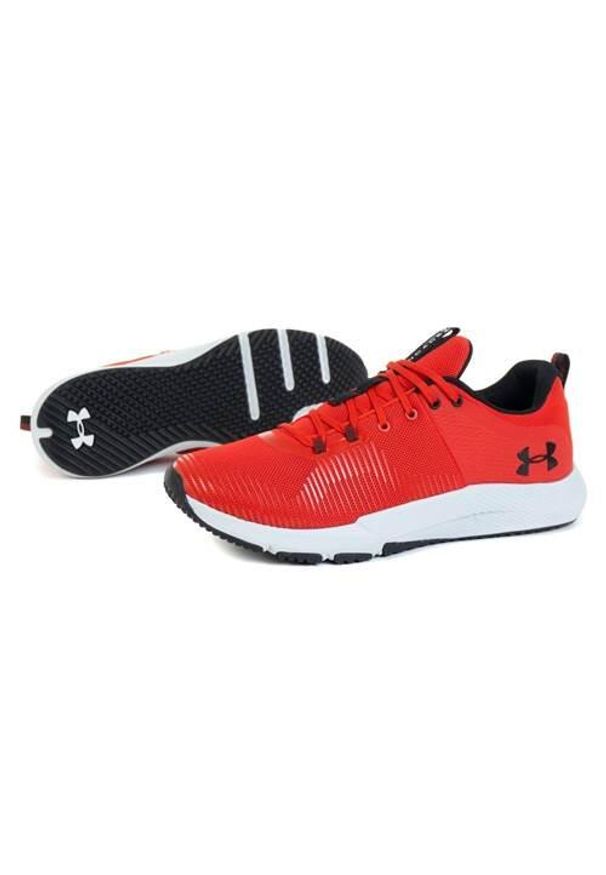 Buty treningowe męskie Under Armour Charged Engage. Zapięcie: sznurówki. Kolor: czerwony. Materiał: syntetyk, tkanina, materiał. Szerokość cholewki: normalna. Sport: fitness