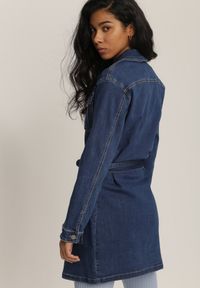 Renee - Granatowa Kurtka Jeansowa Hyresh. Kolor: niebieski. Materiał: jeans. Długość rękawa: długi rękaw. Długość: długie #5