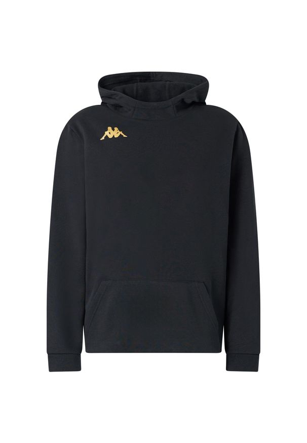 Bluza Kappa Giordi. Typ kołnierza: kaptur. Kolor: czarny. Materiał: materiał. Sport: piłka nożna