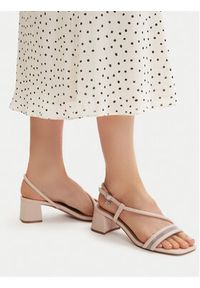 Nine West Sandały EO-LS505187-13 Beżowy. Kolor: beżowy. Materiał: skóra #9