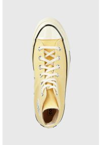 Converse trampki Chuck 70 HI kolor żółty A02757C A02757C-LIGHT.ORN. Nosek buta: okrągły. Zapięcie: sznurówki. Kolor: żółty. Materiał: guma #3