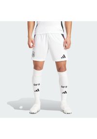 Adidas - Szorty Germany 24 Home. Kolor: biały. Materiał: materiał. Sport: piłka nożna