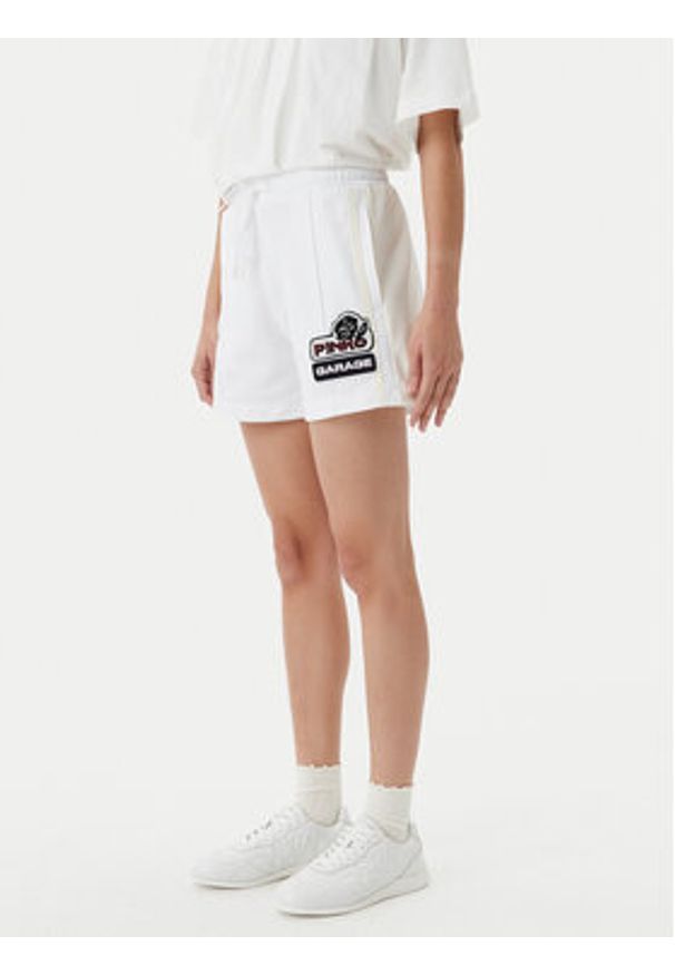 Pinko - PINKO Szorty sportowe Max Shorts Interlock Tecni 105271 A2MD Biały Regular Fit. Kolor: biały. Materiał: bawełna