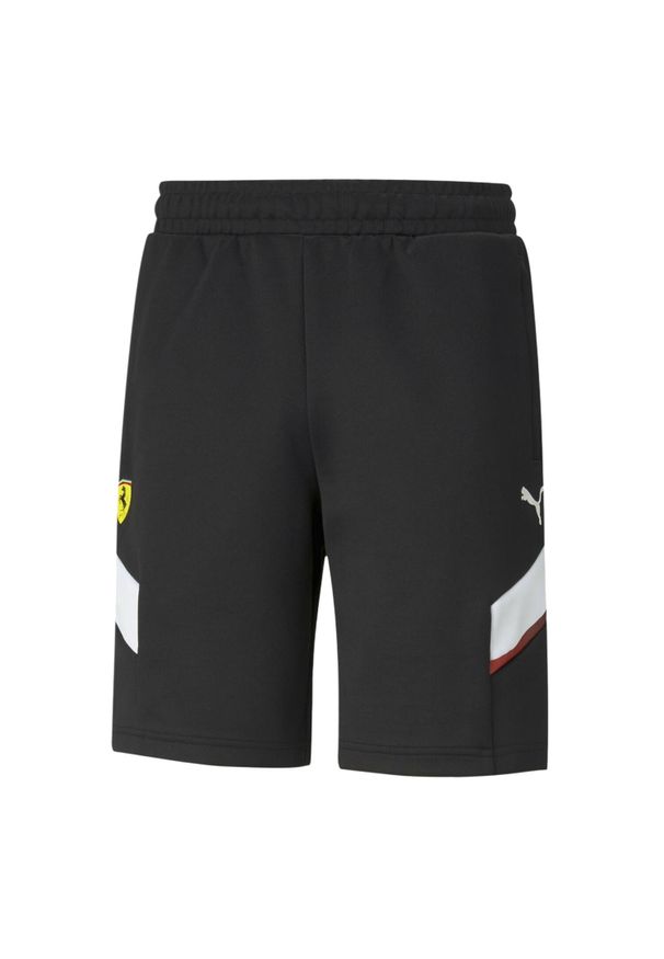 Puma - Męskie Spodenki Dresowe Race Ferrari. Kolor: czarny. Materiał: dresówka. Sport: turystyka piesza
