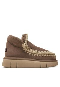 Mou Śniegowce Eskimo Bounce Sneaker FW531009A Brązowy. Kolor: brązowy. Materiał: skóra #1