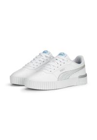 Buty do chodzenia Puma CARINA 2.0 MERMAID JR. Kolor: biały, wielokolorowy, niebieski, szary. Materiał: materiał, syntetyk. Sport: turystyka piesza